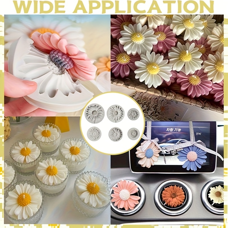 6 Pieces，Sunflower Daisy Silic - đánh giá và giá Resin Craft Ideas