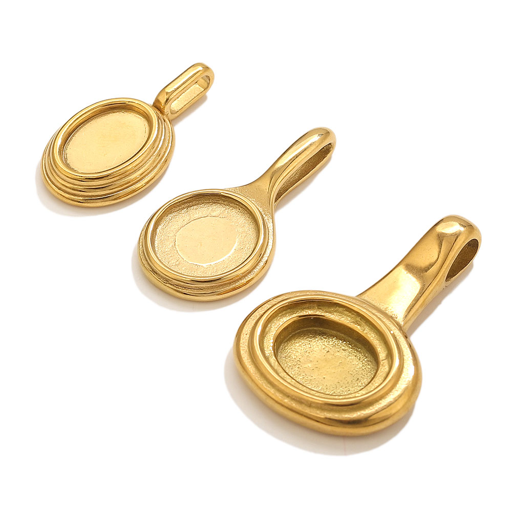 5pcs Stainless Steel Round Ova - đánh giá và giá Resin Crafts Diy