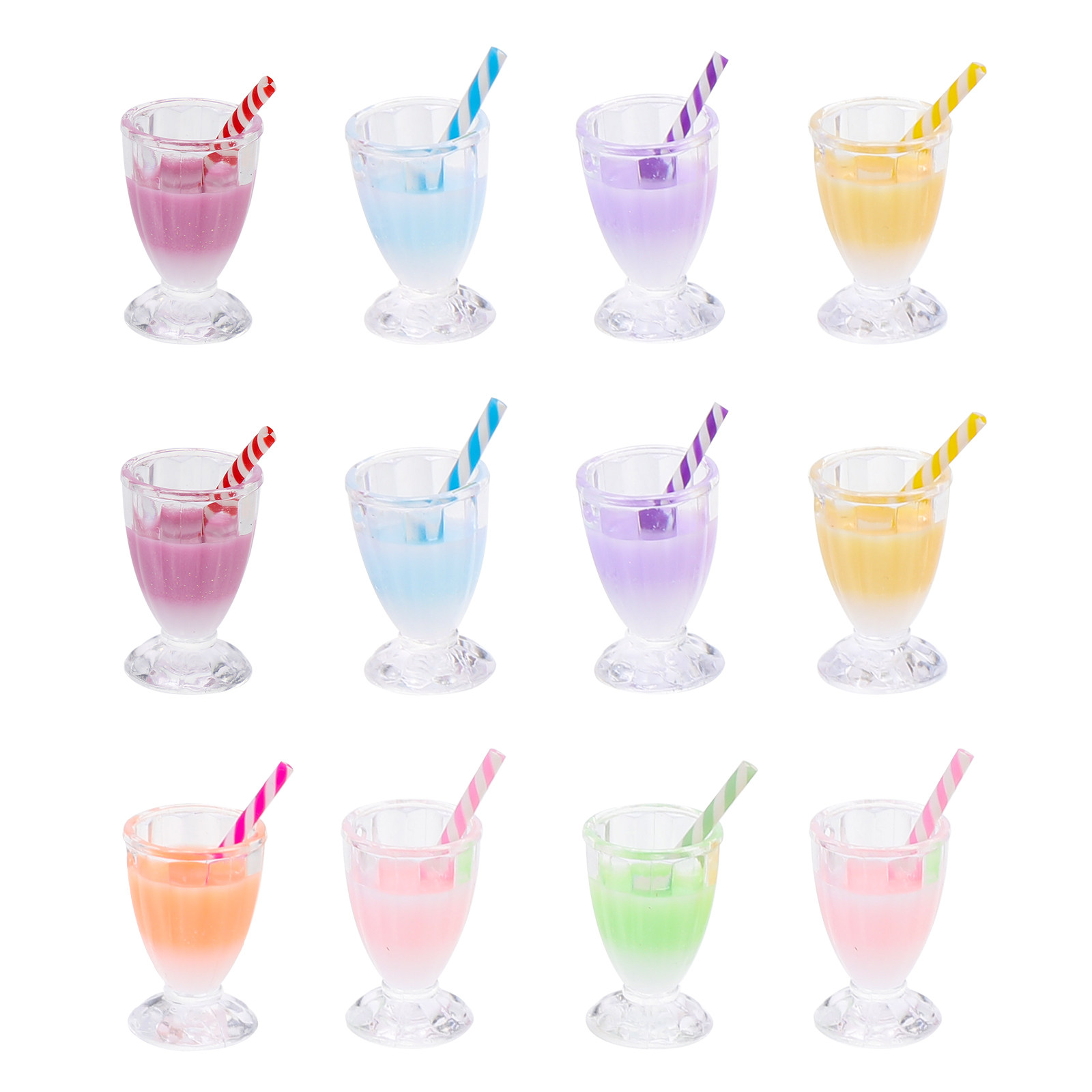 12Pcs Milky Tea Bottle Charms  - đánh giá và giá Resin Crafts Diy