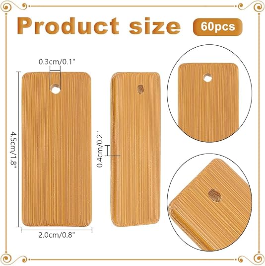 50pcs Wooden Tags Key Ring Bla - đánh giá và giá Wood Ring Blank