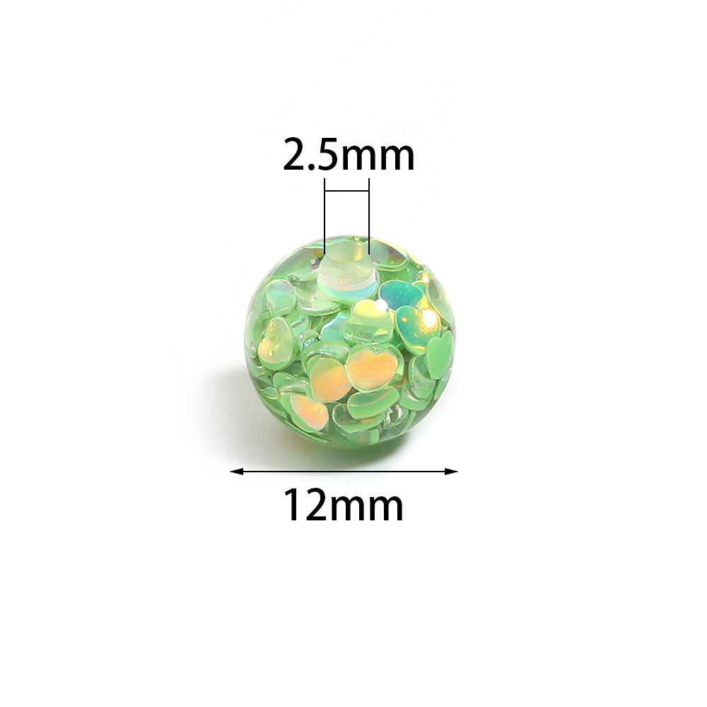 10Pcs 12mm Resin Heart Sequins - đánh giá và giá Resin Craft Material