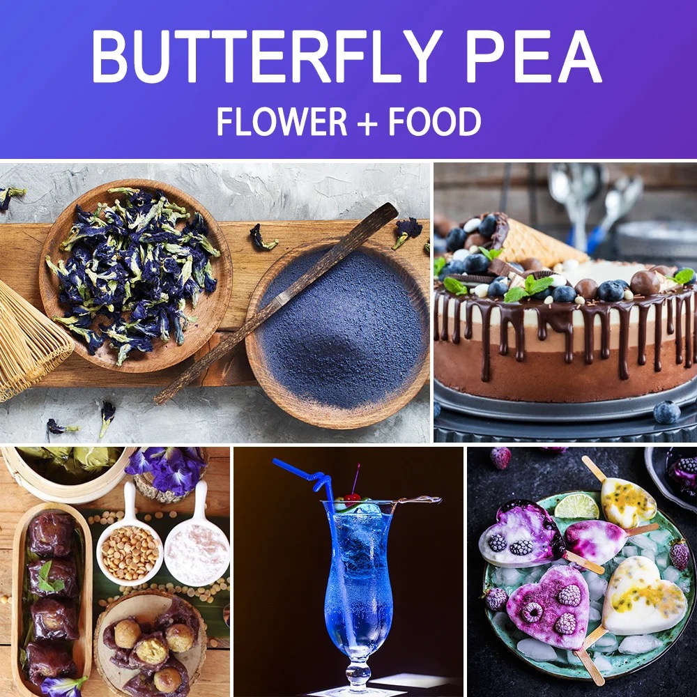 Organic Butterfly Pea Flower T - đánh giá và giá Dried Flower Bulk