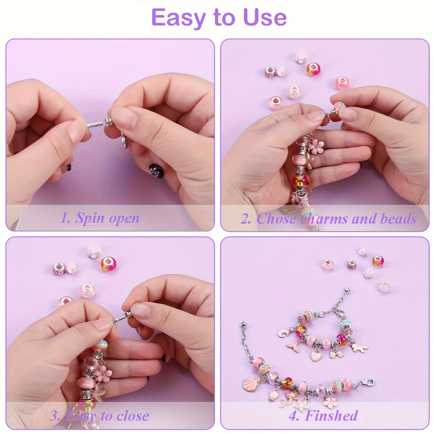 68Pcs Beading Kit with a Viole - đánh giá và giá Resin Jewelry Kit