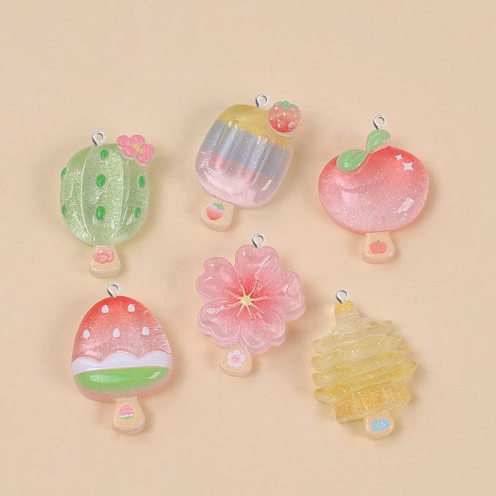 10Pcs Kawaii Summer Popsicle R - đánh giá và giá Resin Craft Material
